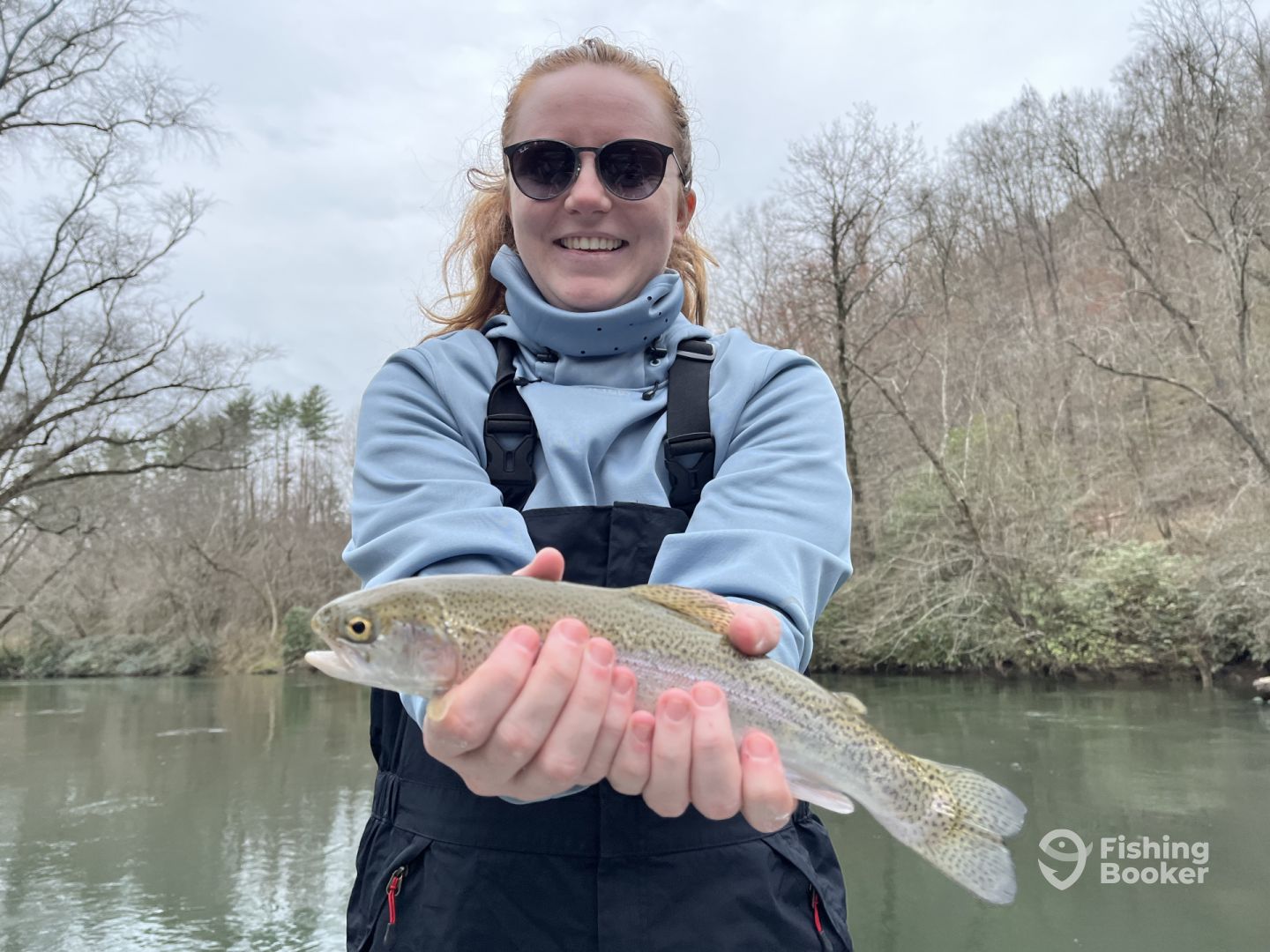 woman with fish